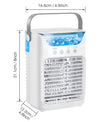 Climatizzatore mobile, climatizzatore mini da 700 ml, climatizzatore portatile 4 in 1 con USB, con timer da 2/4/6 ore, 3 velocità e 2 modalità nebbia, 7 colori, mini raffreddatore d'aria per la casa, l'ufficio
