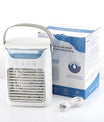 Climatizzatore mobile, climatizzatore mini da 700 ml, climatizzatore portatile 4 in 1 con USB, con timer da 2/4/6 ore, 3 velocità e 2 modalità nebbia, 7 colori, mini raffreddatore d'aria per la casa, l'ufficio