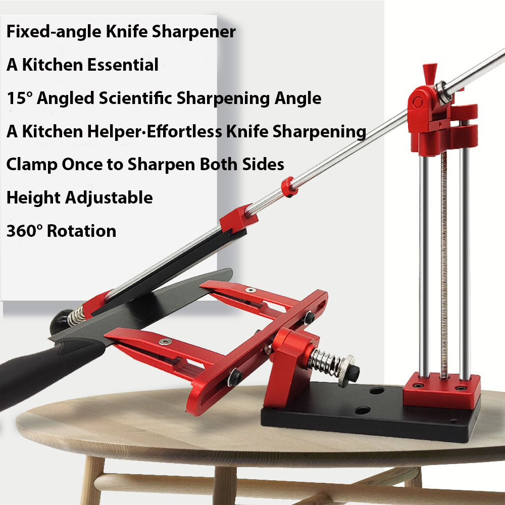 NOEIFEVO 360° Sistema girevole flip per coltelli con angolo fisso - Set professionale per affilare coltelli con pietre per affilare - Strumento per il supporto degli utensili da affilatura